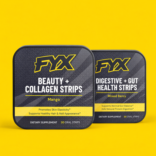 FYX Daily Glow and Gut bundle with Beauty + Collagen and Digestive + Gut Health Strips