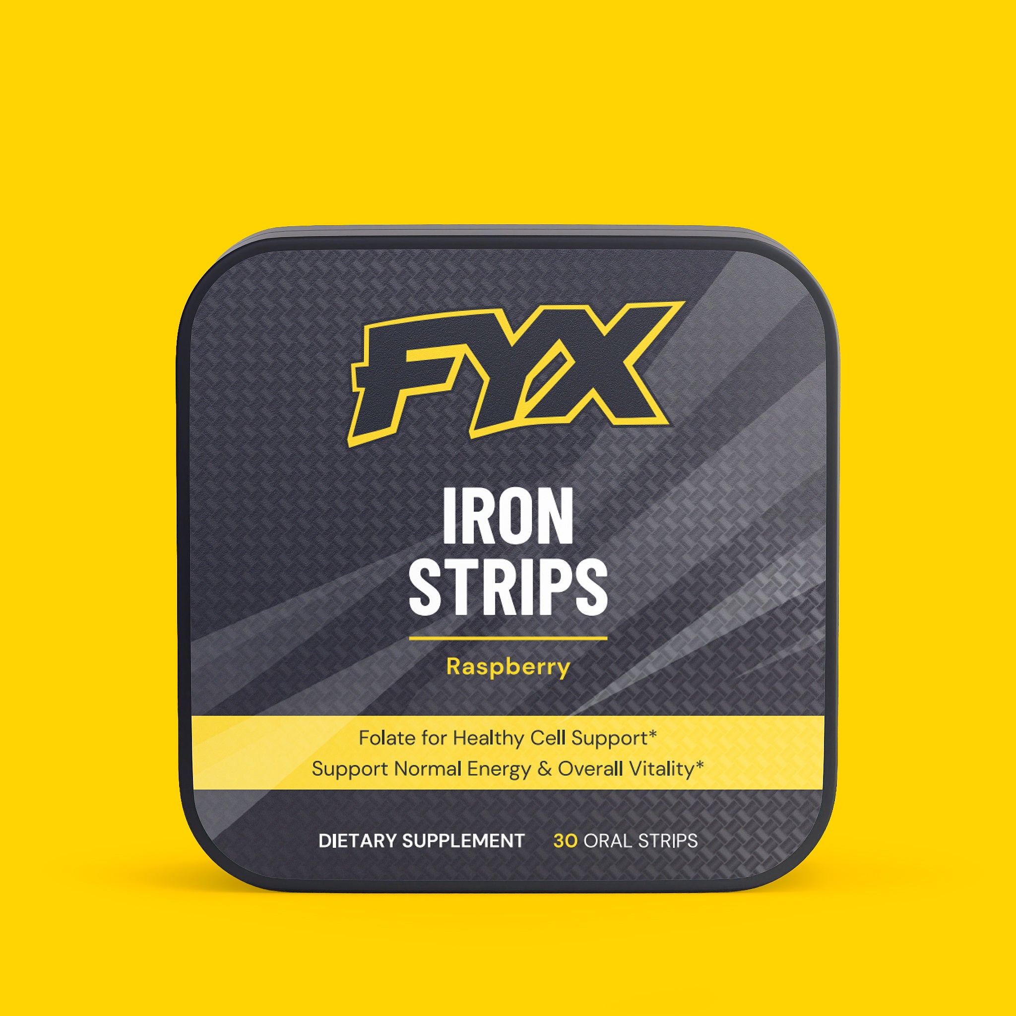FYX Daily Iron Strips pack with iron and folate, 30 oral strips