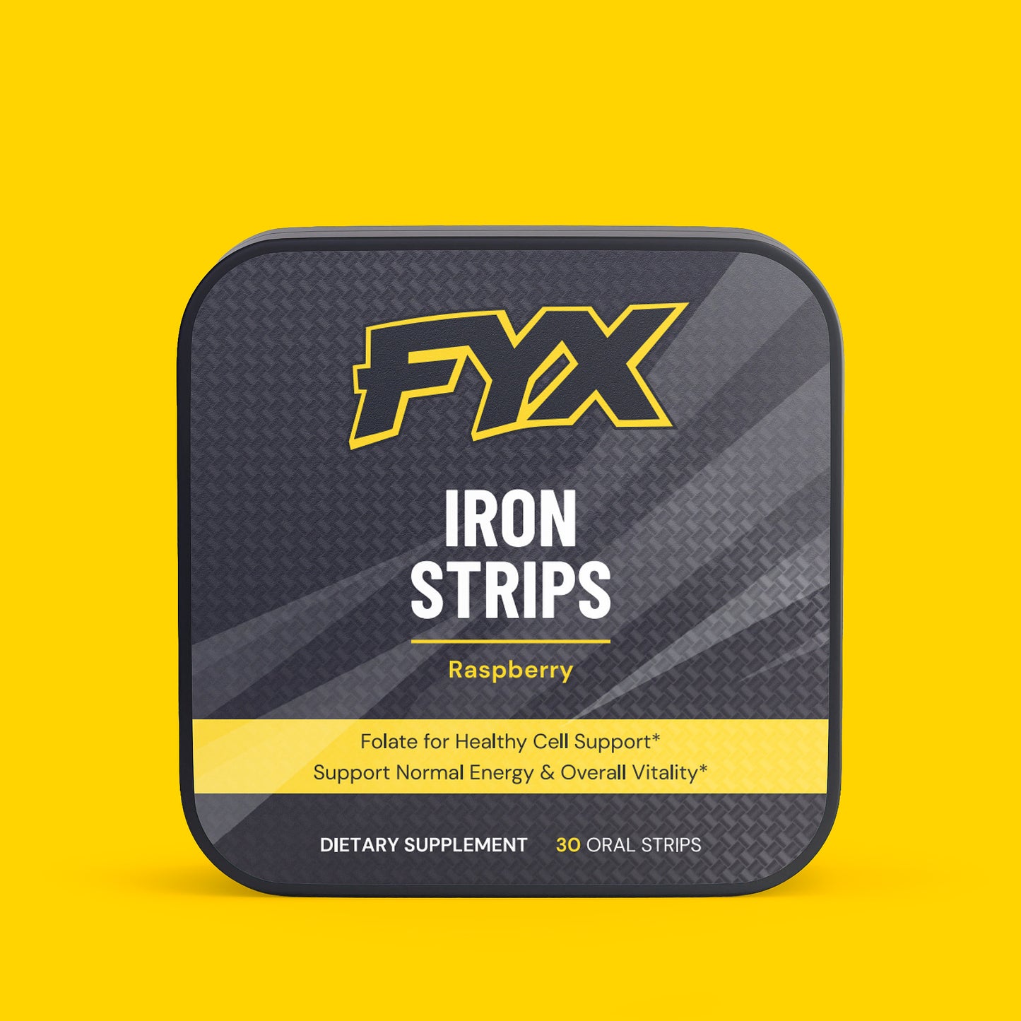 FYX Daily Iron Strips pack with iron and folate, 30 oral strips