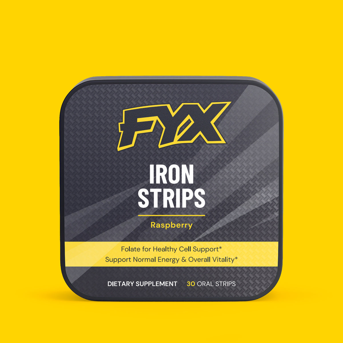 FYX Daily Iron Strips pack with iron and folate, 30 oral strips