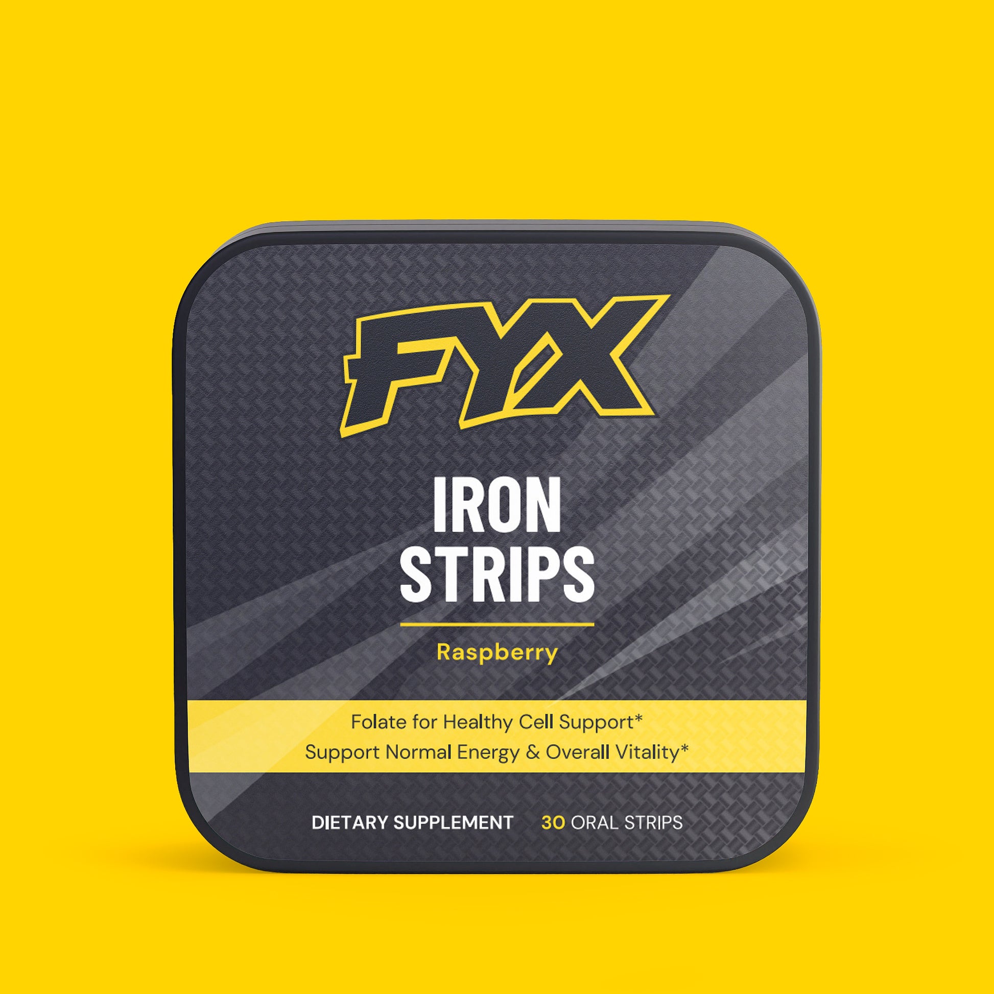 FYX Daily Iron Strips pack with iron and folate, 30 oral strips