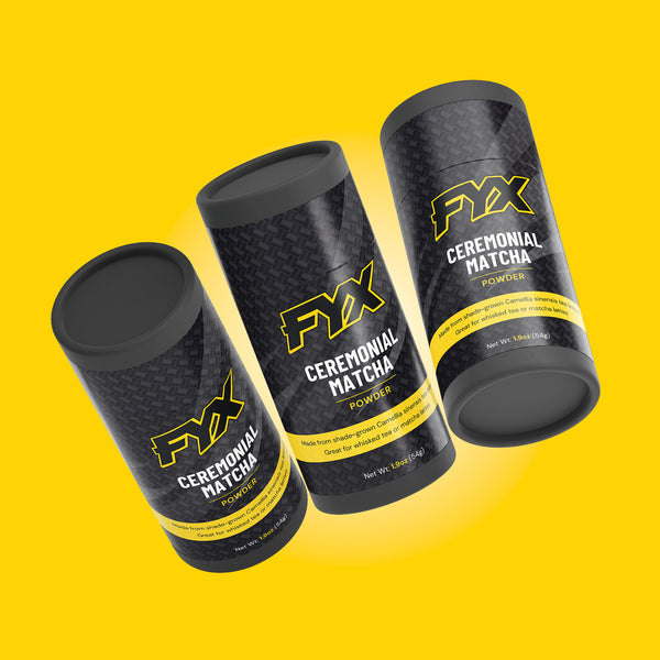Ceremonial Matcha Powder packaging by FYX Daily