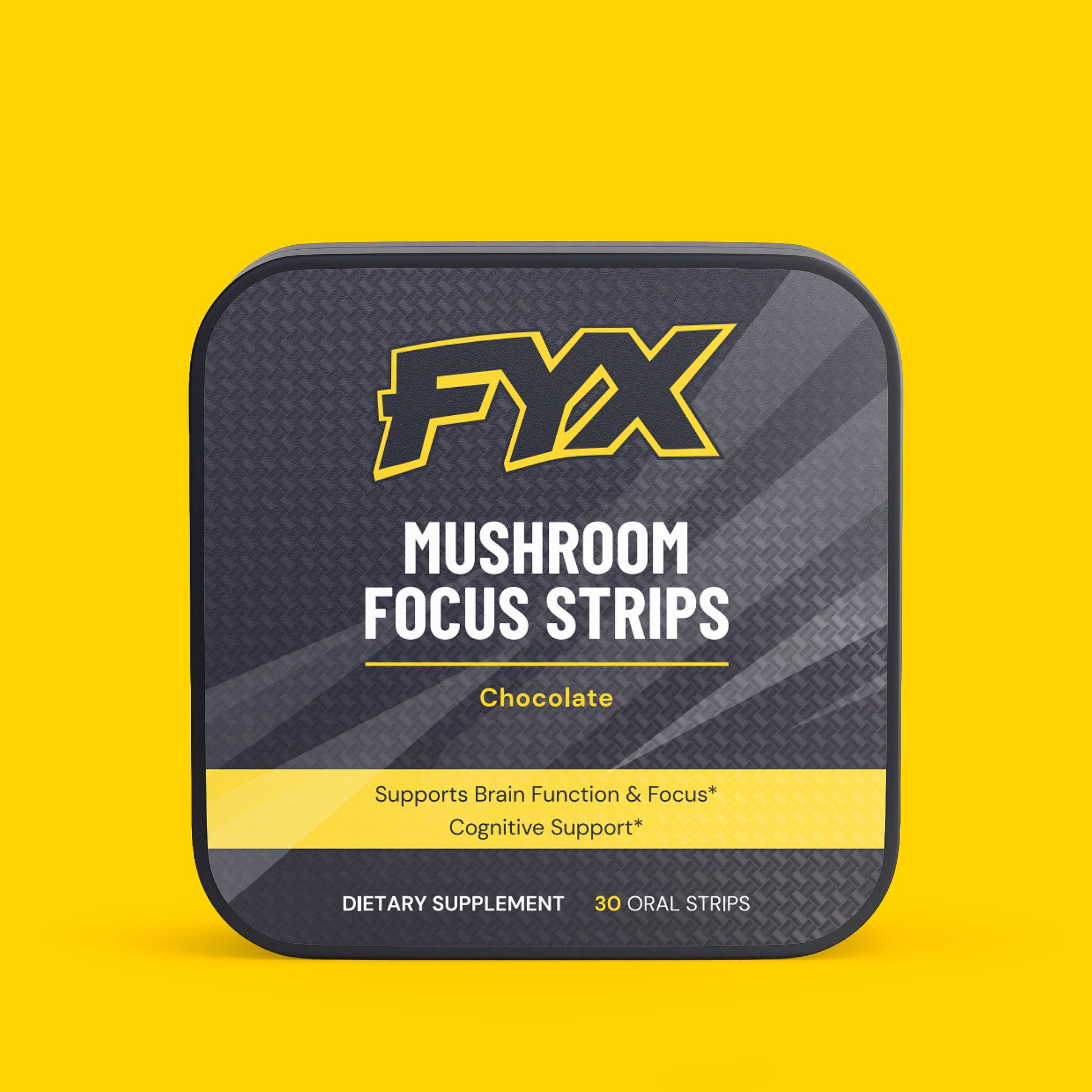 FYX Daily Mushroom Focus Strips pack with lion's mane, maitake, cordyceps and shiitake