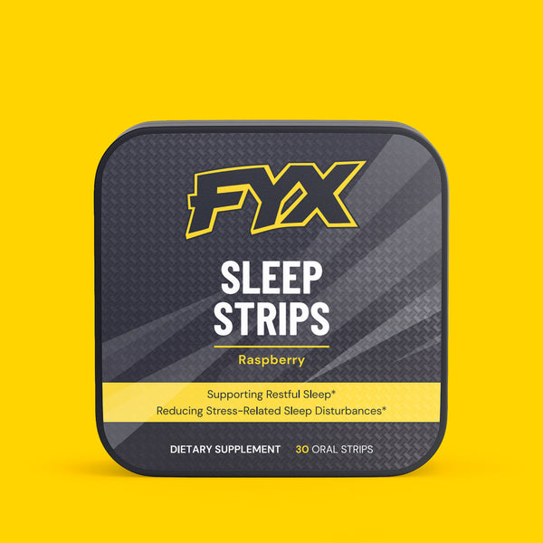 FYX Daily Sleep Strips pack with valerian, lavender, chamomile and melatonin